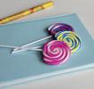 Set Of 3 Lollipop Shaped Rubbers