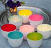 Set Of 8 Colour Pop Porcelain Tealight Holders