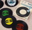 Set Of Six Silicone "Record" Coasters