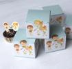 Six Cupcake Boxes With Stickers