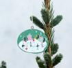 Snow Globe Wooden Decoration