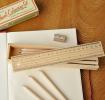 Traditional Wooden School Colouring Set