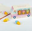Scented Ice Cream Shaped Erasers (set Of 6)