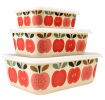 Vintage Apple Bamboo Boxes (set Of 3)