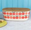 Vintage Apple Bamboo Bread Bin