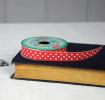 Vintage Crafts Cotton Ribbon Red & White Polkadots