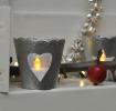 Zinc Heart Tealight Holder