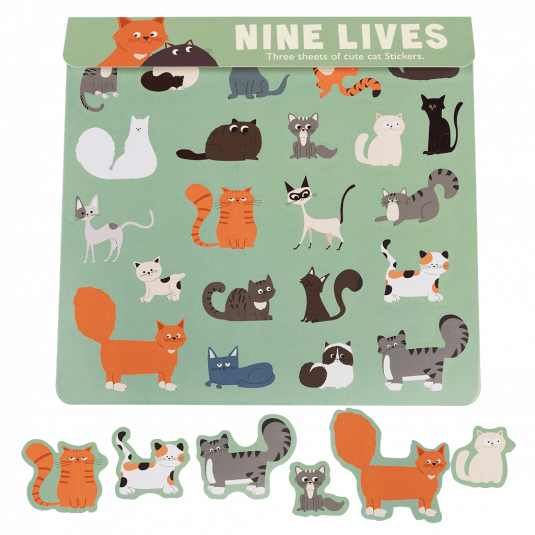 stickers 3 sheets on cats design
