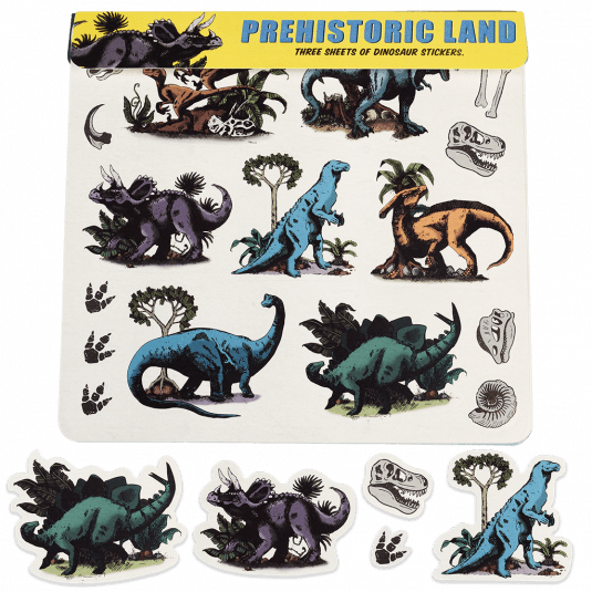 Dinosaurs stickers 3 sheets 