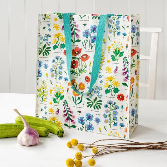 Wild flowers shopping bag