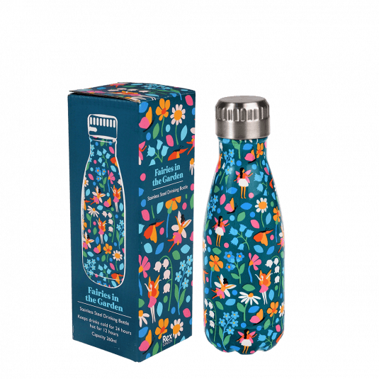  Fairies In The Garden 260ml Stainless Steel Bottle out of box