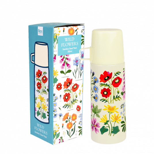 Wild Flowers Flask And Cup out of box