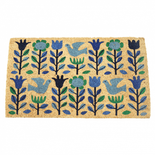 ﻿Folk Doves Doormat ﻿Rex London