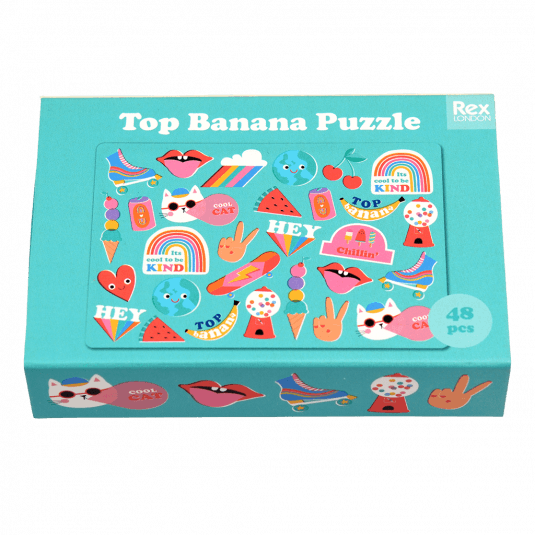 Top Banana puzzle matchbox style box