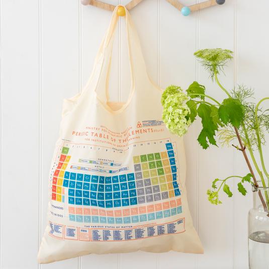 Periodic Table Recycled Foldaway Shopper Bag