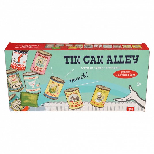 Traditional tin can alley game box
