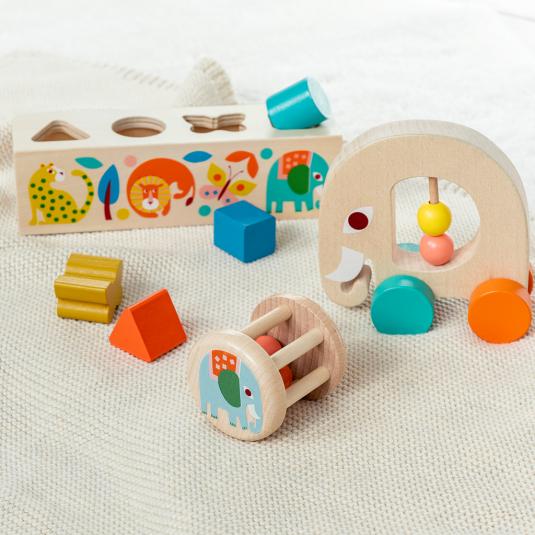 Wild Wonders wooden baby toy collection