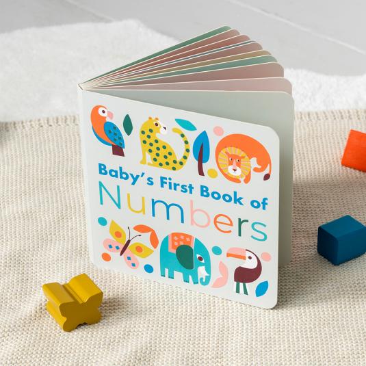Baby's first book of numbers with pictures of wild animals on cover