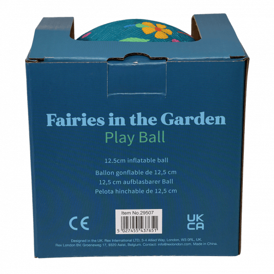 Fairies in the Garden play ball in box back view
