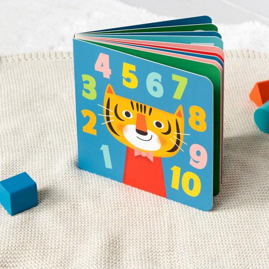 First book of numbers with picture of tiger and numbers 1 to 10