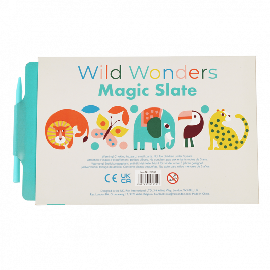 Wild Wonders Magic Slate toy back with information