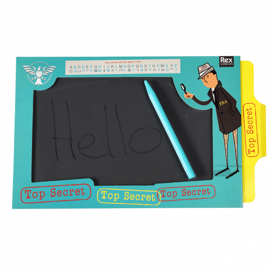 Secret Agent Magic Slate toy with Hello doodle