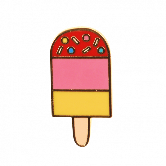 Pin badge in shape of ice lolly