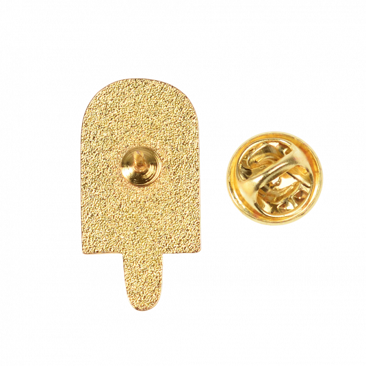 Back of ice lolly pin badge with removed clasp