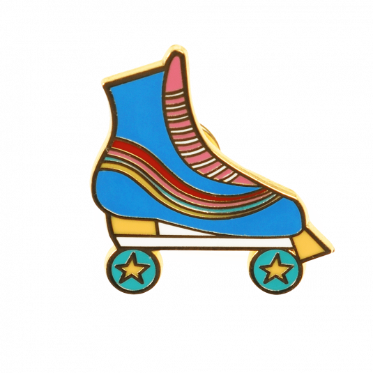 Pin badge in shape of roller skate