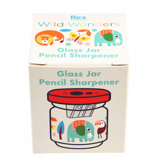 Wild Wonders glass jar pencil sharpener box