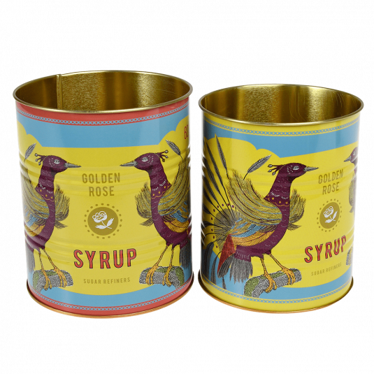 Golden Rose Syrup Storage Tins (set Of 2)