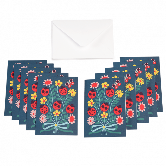 Ladybird Greeting Cards (pack Of 10) ﻿Rex London