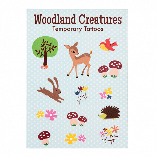 ﻿Woodland Creatures Temporary Tattoos (2 Sheets) ﻿Rex London