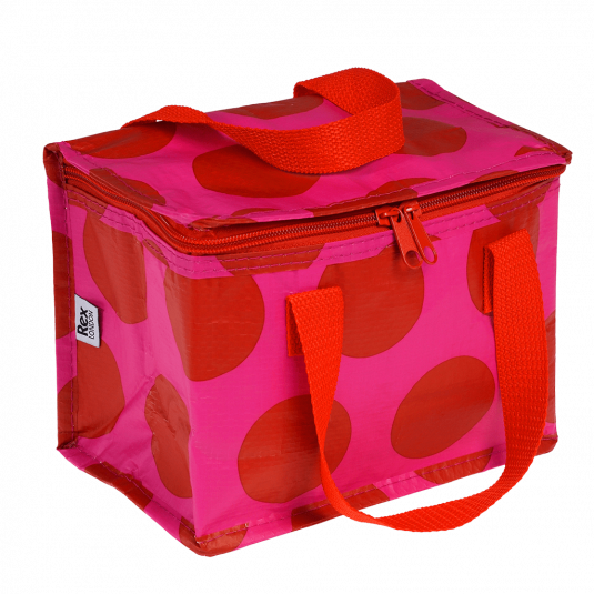 Red On Pink Spotlight Lunch Bag
