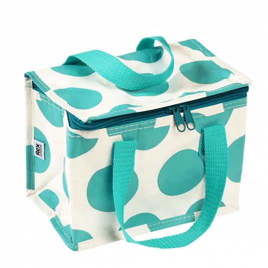 Turquoise On White Spotlight Lunch Bag ﻿Rex London