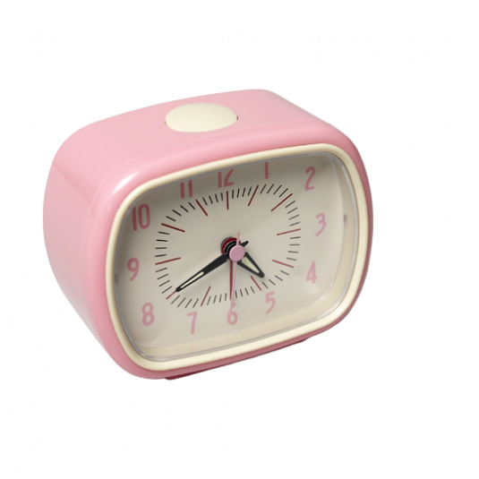 Pink Retro Alarm Clock Rex London, Pink Alarm Clocks
