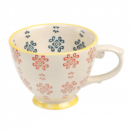 Stoneware Tea Cup Medina Blue Tile