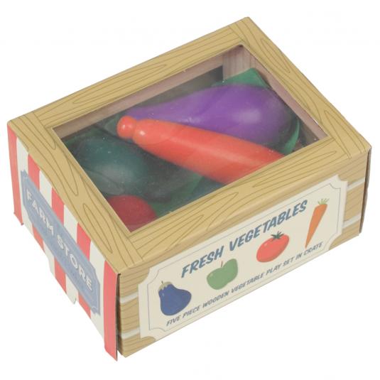 5 Piece Wooden Vegetable Play Set