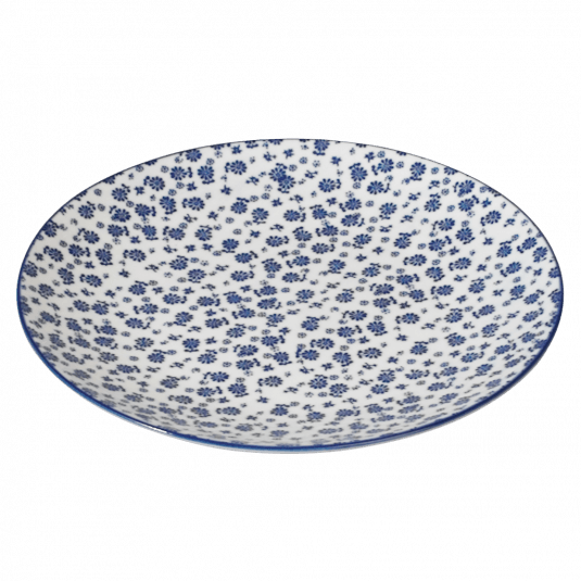 Japanese Side Plate Blue Daisy