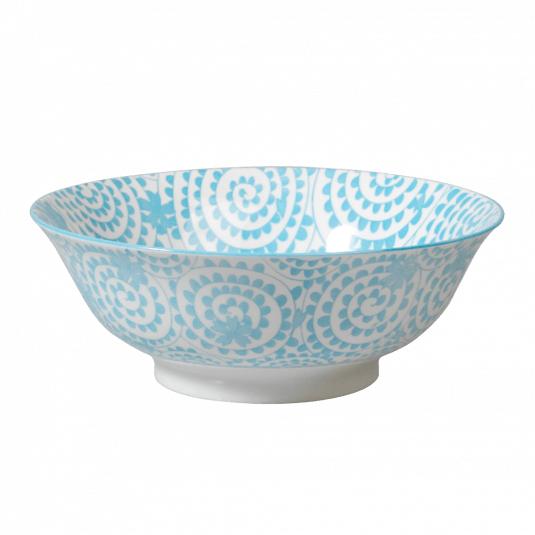 Japanese Salad Bowl Blue Swirls ﻿Rex London