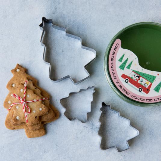 Set Of 3 Christmas Tree Cookie Cutters