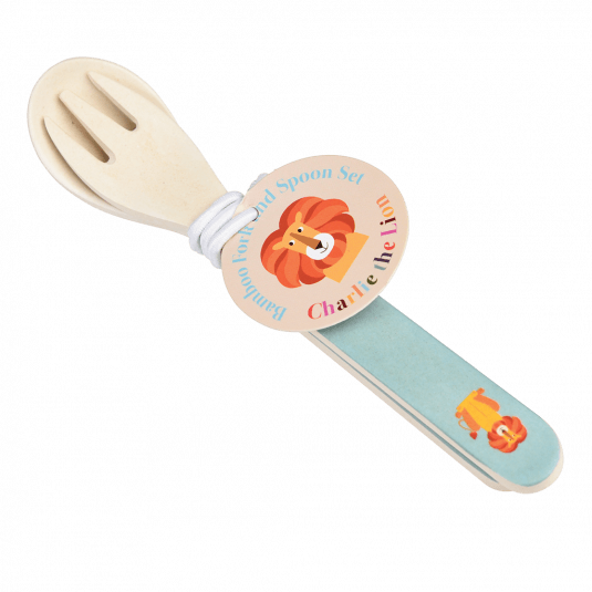 Charlie The Lion Bamboo Cutlery