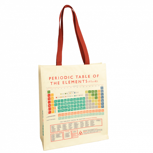Periodic Table Recycled Shopping Bag