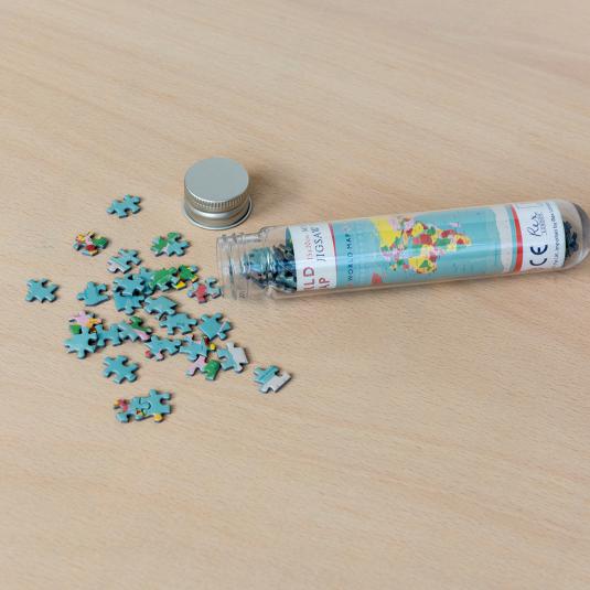 World Map 150 Piece Mini Puzzle In A Tube