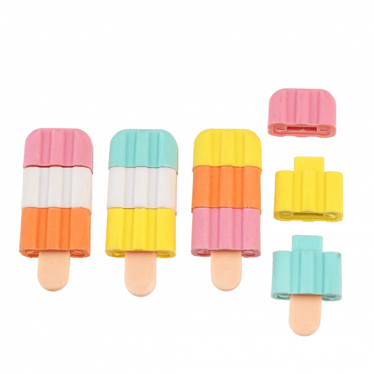 Set Of Four Ice Lolly Erasers