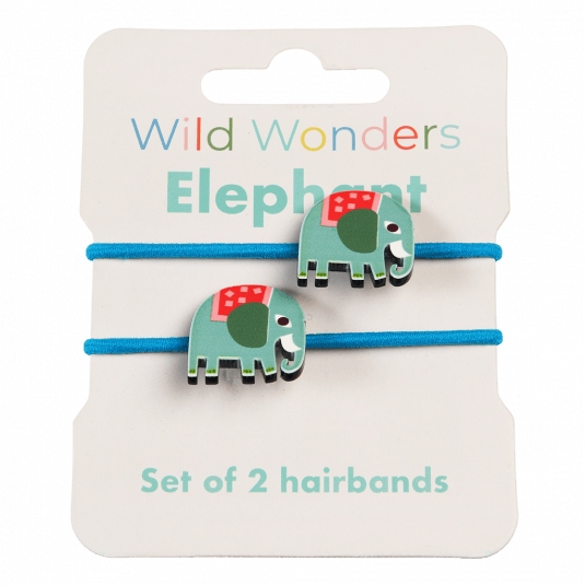 Wild Wonders Elephant Hair Bands (set Of 2)