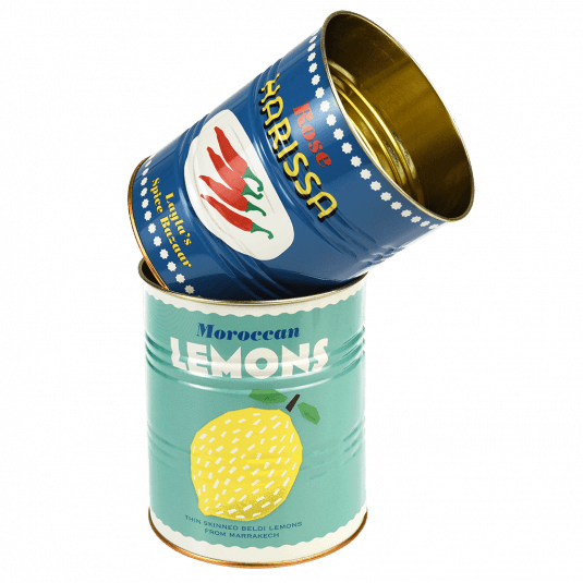 Lemons And Harissa Storage Tins (set Of 2)