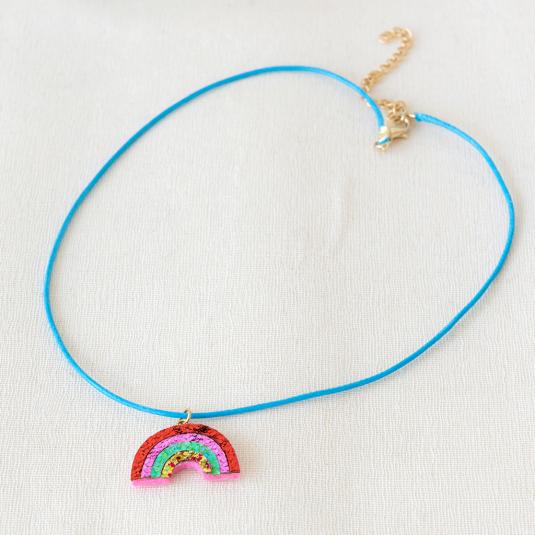 Rainbow Glitter Necklace