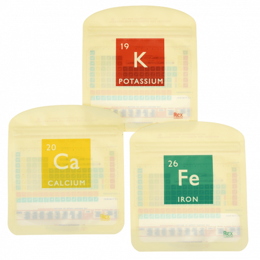 Periodic Table Snack Bags (set Of 3)