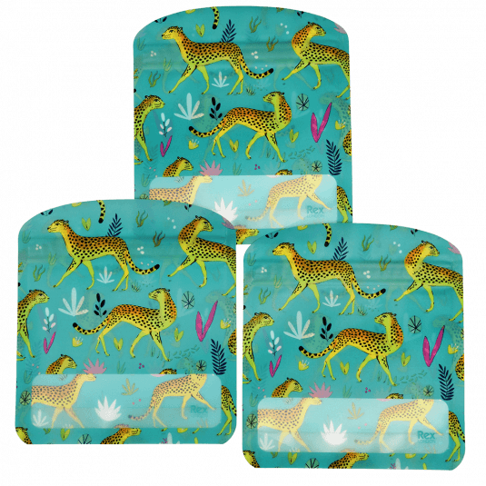 Cheetah Snack Bags (set Of 3)